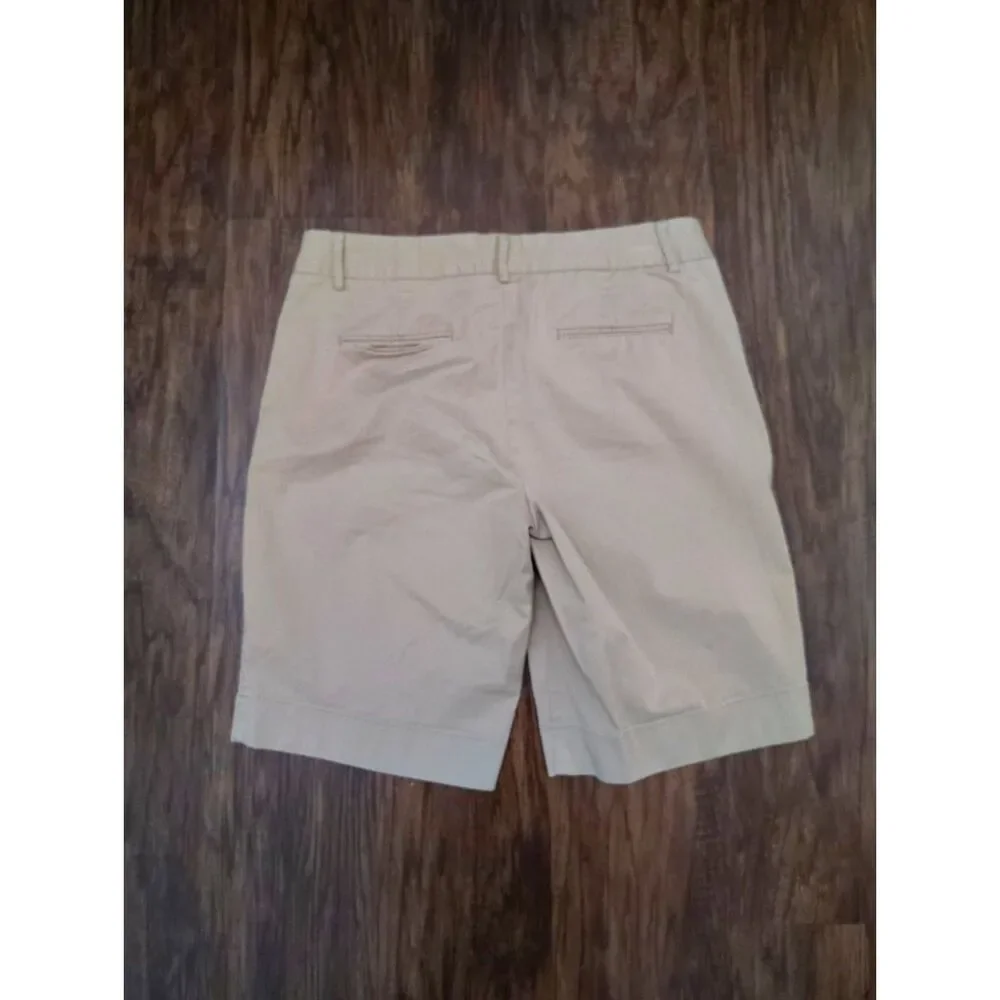 J.Crew Chino Shorts Womens 2 Khaki Flat Front Mid Rise Summer Casual
